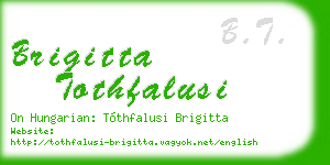 brigitta tothfalusi business card